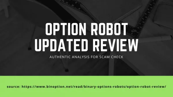 Option Robot Review- Authentic Analysis For Option Robot Scam Check