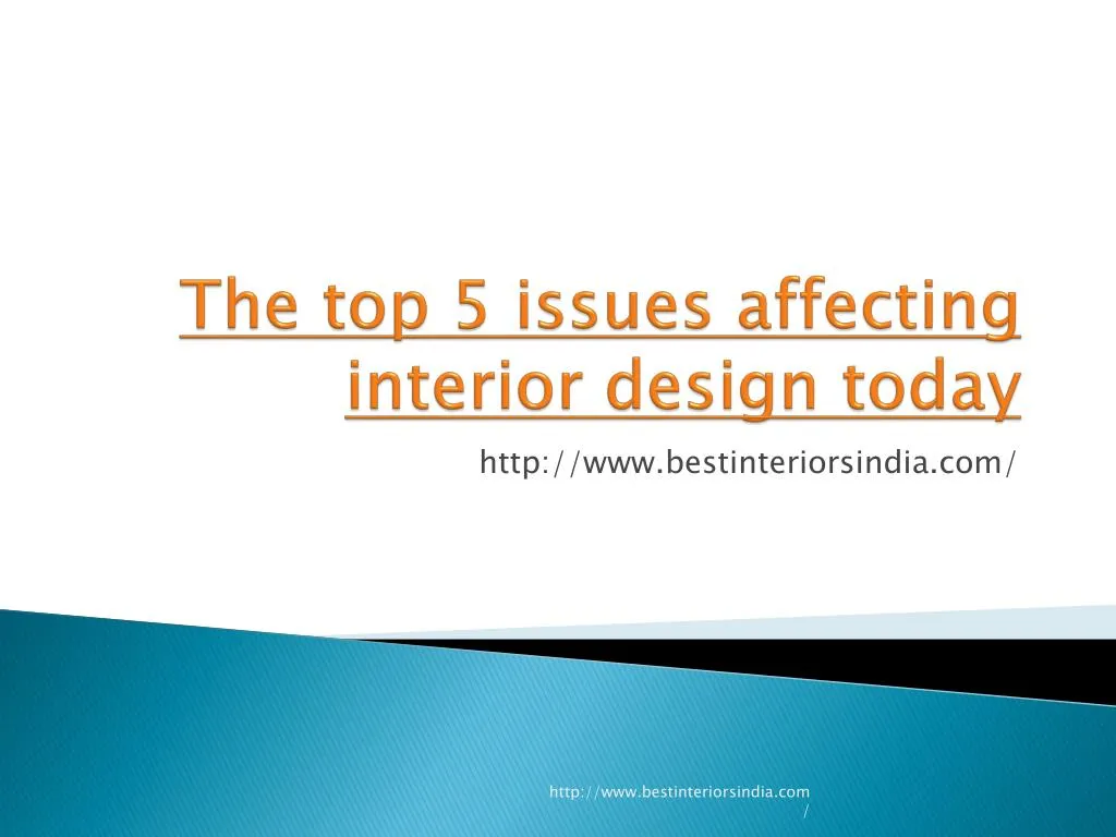the top 5 issues affecting interior design today