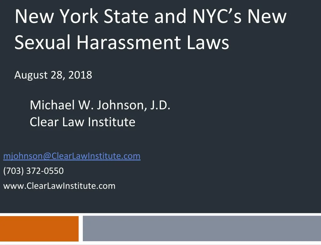 new york state and nyc s new sexual harassment