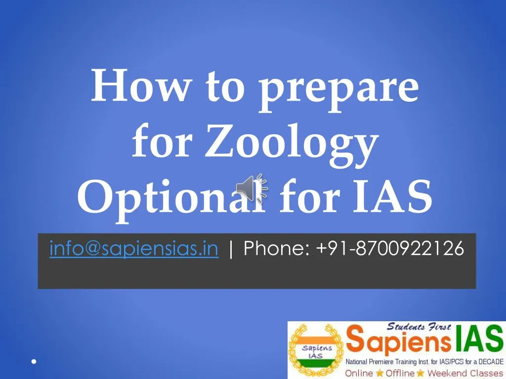 how to prepare for zoology optional for ias