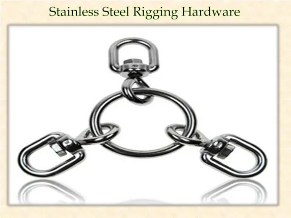 Stainless Steel Rigging Hardware