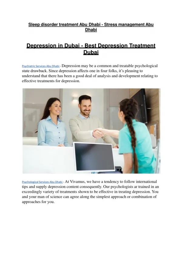 Sleep disorder treatment Abu Dhabi - Psychological Services Abu Dhabi
