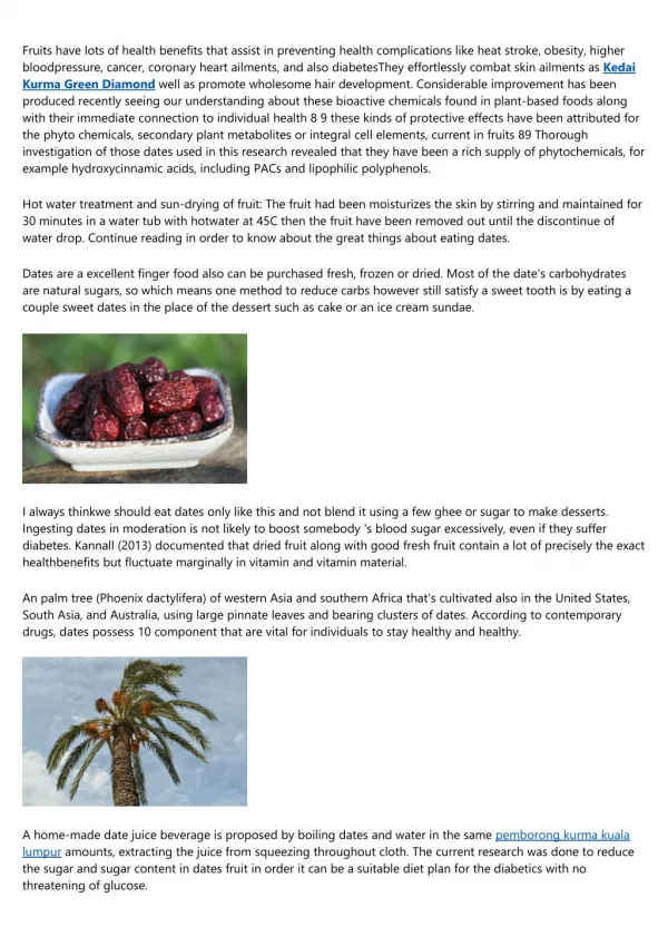 Calories In Fresh Dates Fruits have many