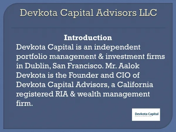 Wealth Management Services San Francisco, California