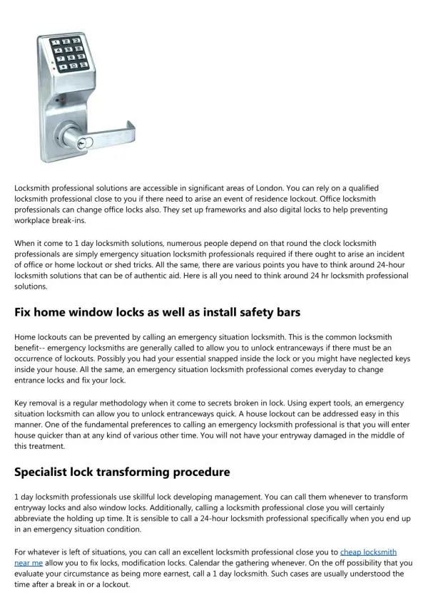 7 Stunning Reasons We Can Not Assist Yet Fall In Love With Lock Fitters.
