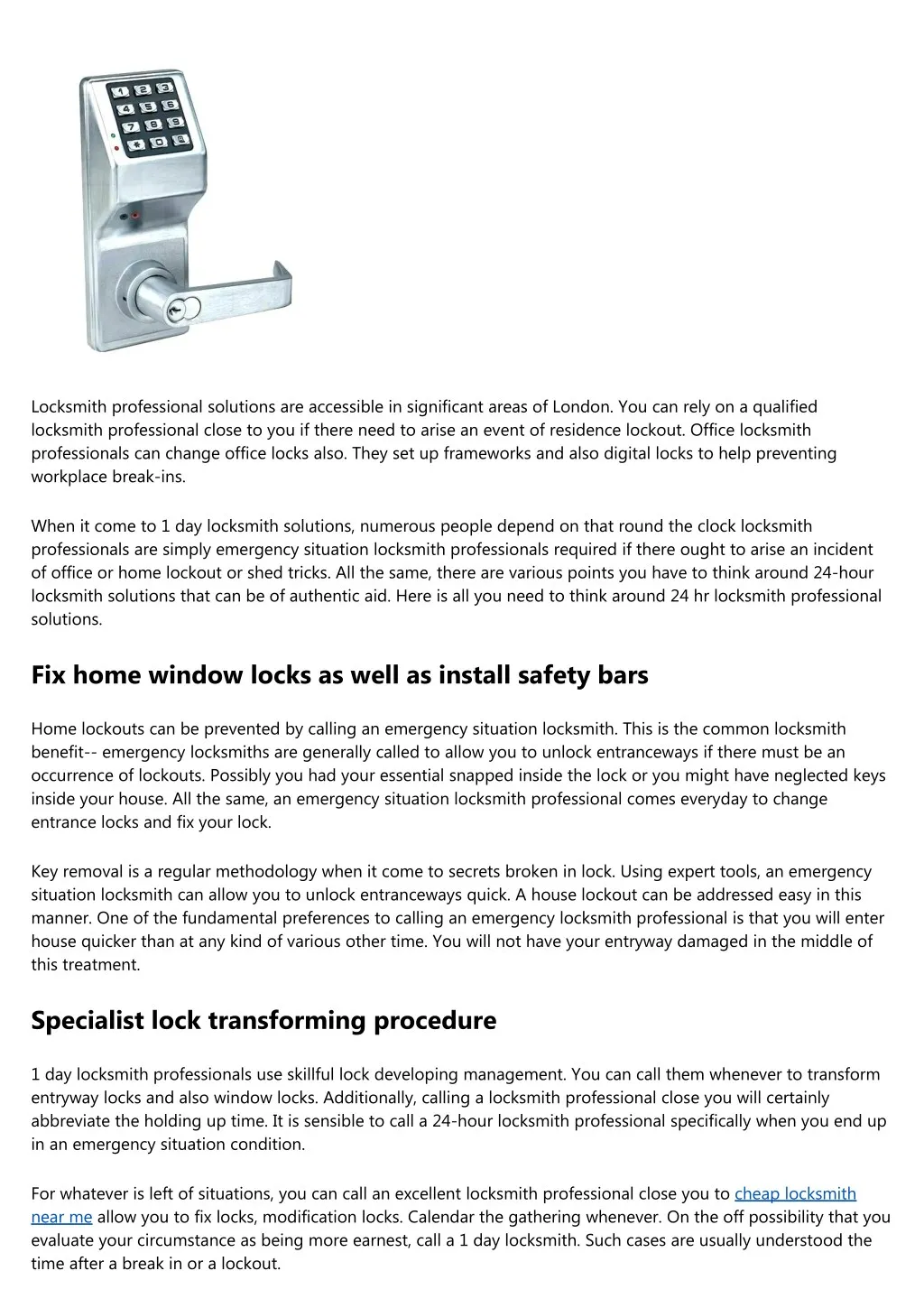 locksmith professional solutions are accessible