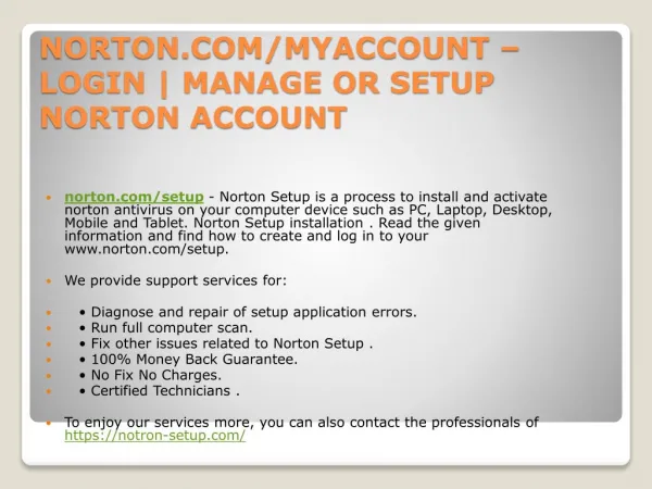 norton com myaccount login manage or setup norton account