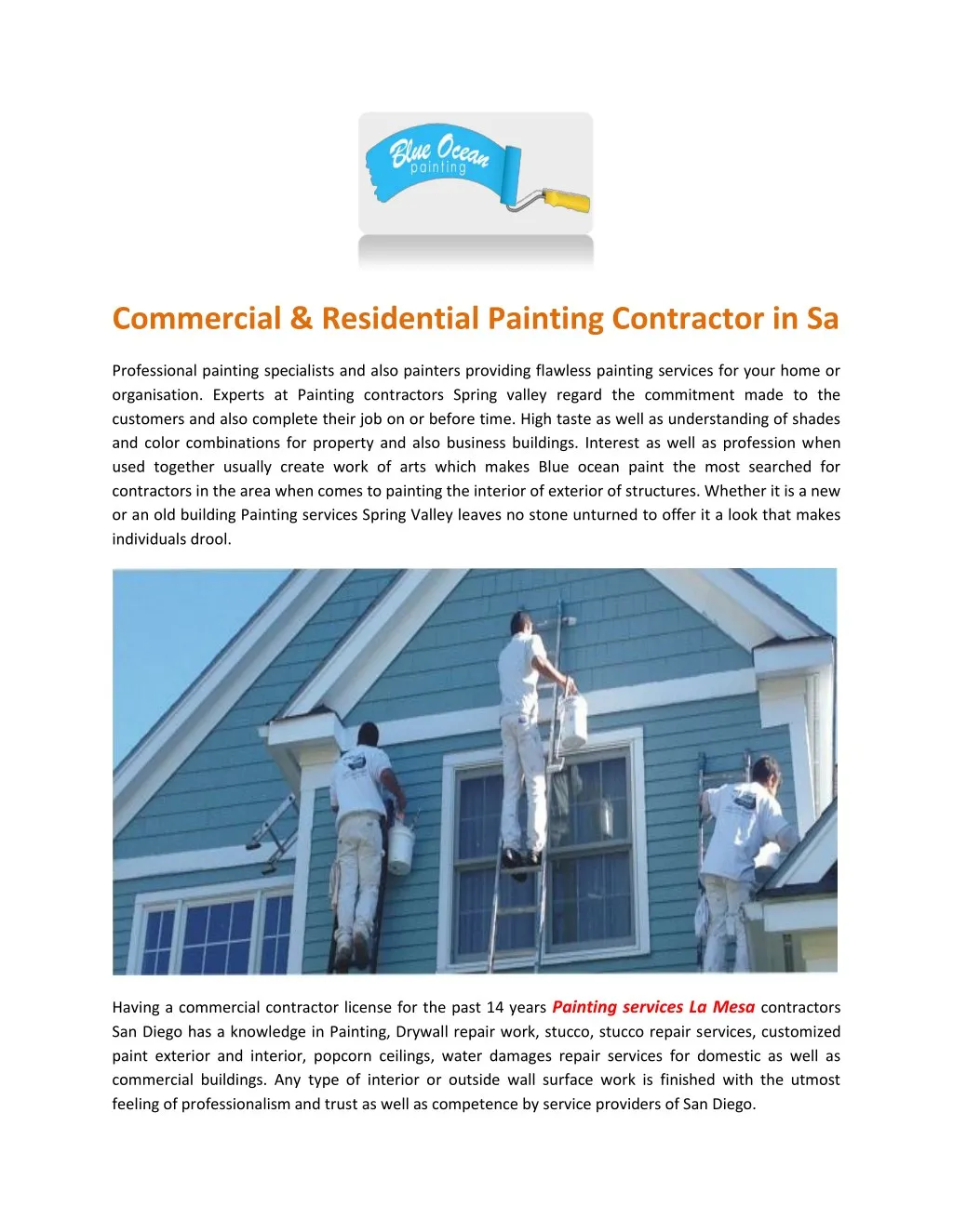 commercial residential painting contractor in sa