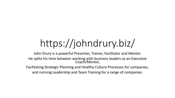 Strategic Business Mentoring | Business Growth Coach | John Drury
