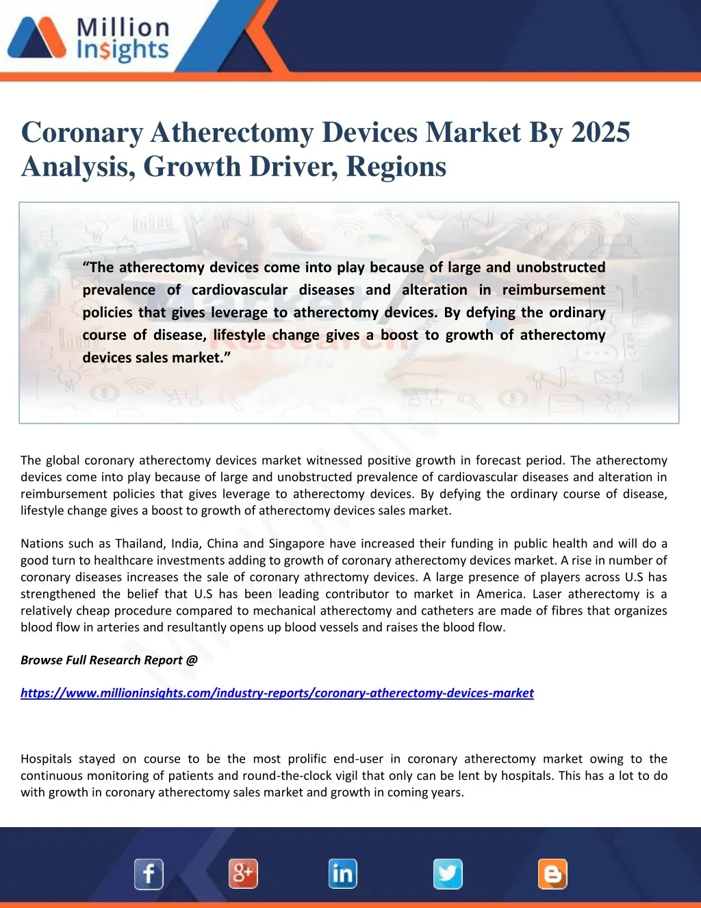 coronary atherectomy devices market by 2025