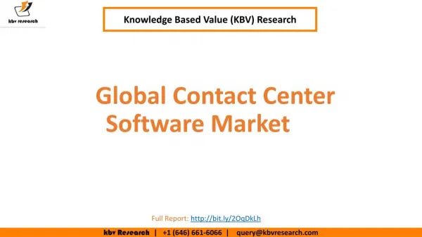 Global Contact Center Software Market