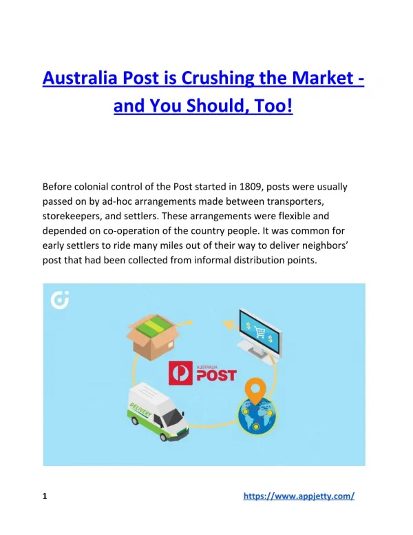 Australia Post is Crushing the Market - and You Should, Too!