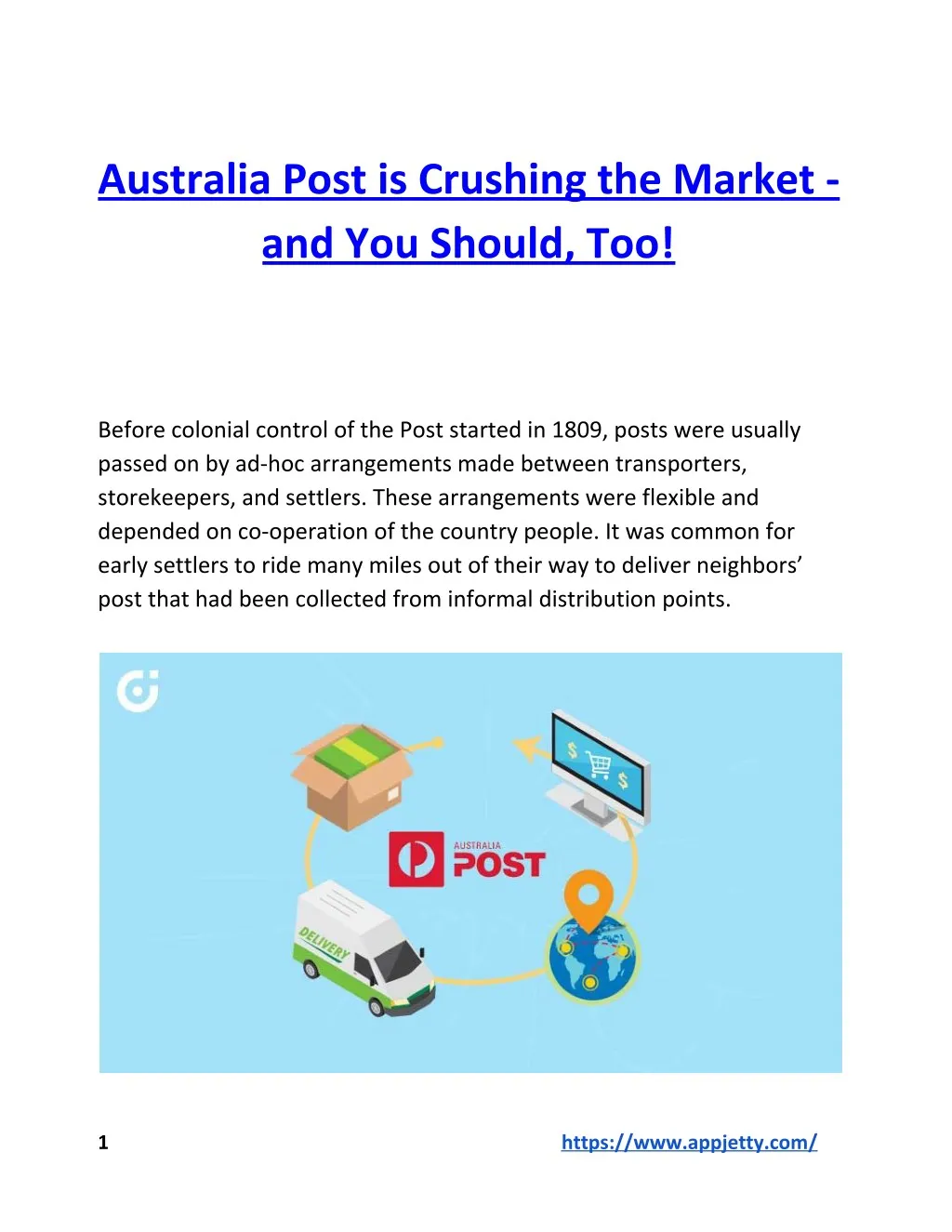 australia post is crushing the market