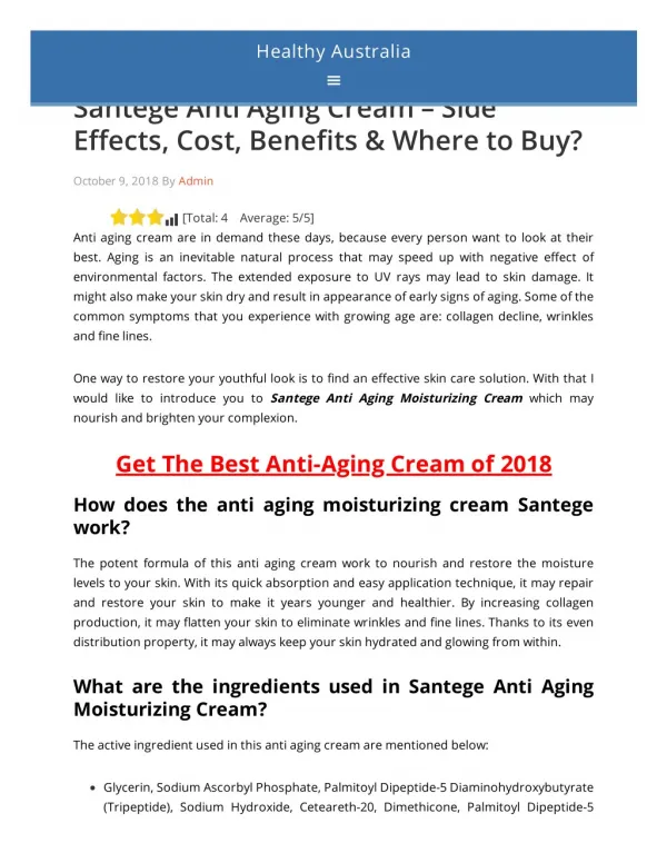 How To Make use of Santege Cream?