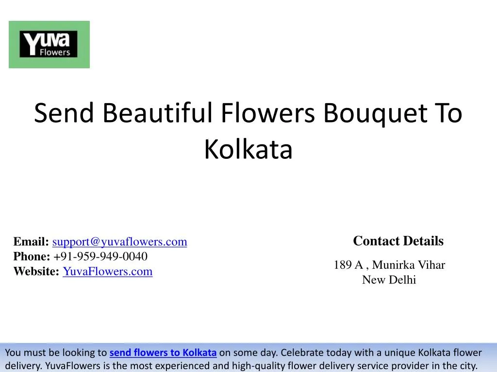 send beautiful flowers bouquet to kolkata