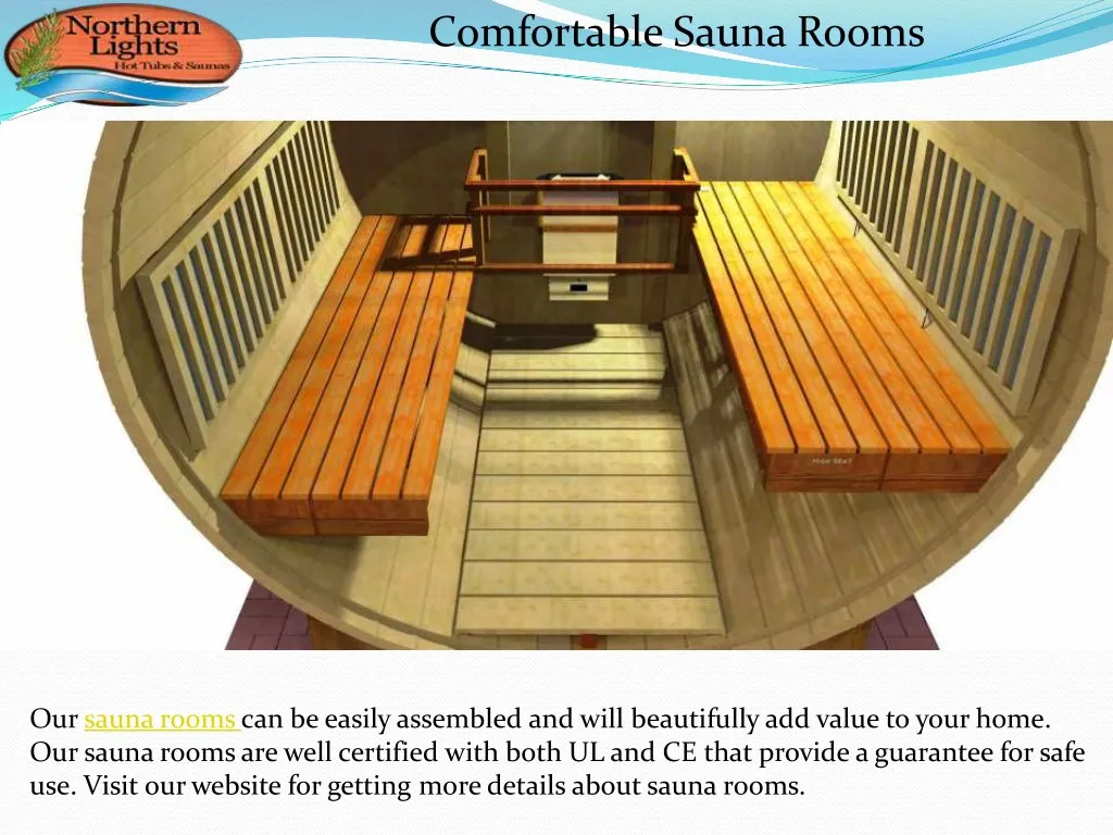 comfortable sauna rooms