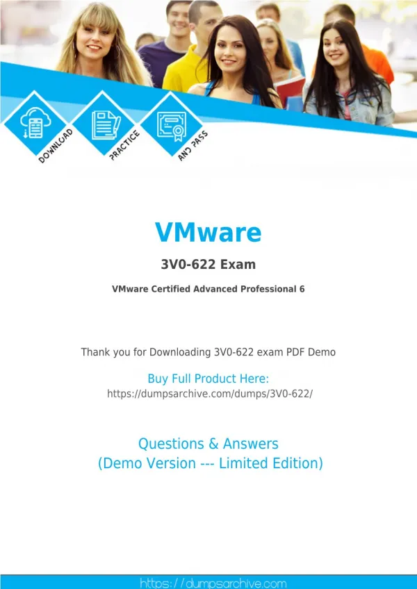 3V0-622 PDF Questions - Pass 3V0-622 Exam via DumpsArchive VMware 3V0-622 Exam Questions