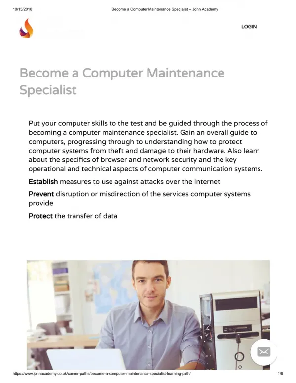 Become a Computer Maintenance Specialist - John Academy