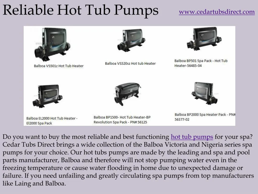 reliable hot tub pumps