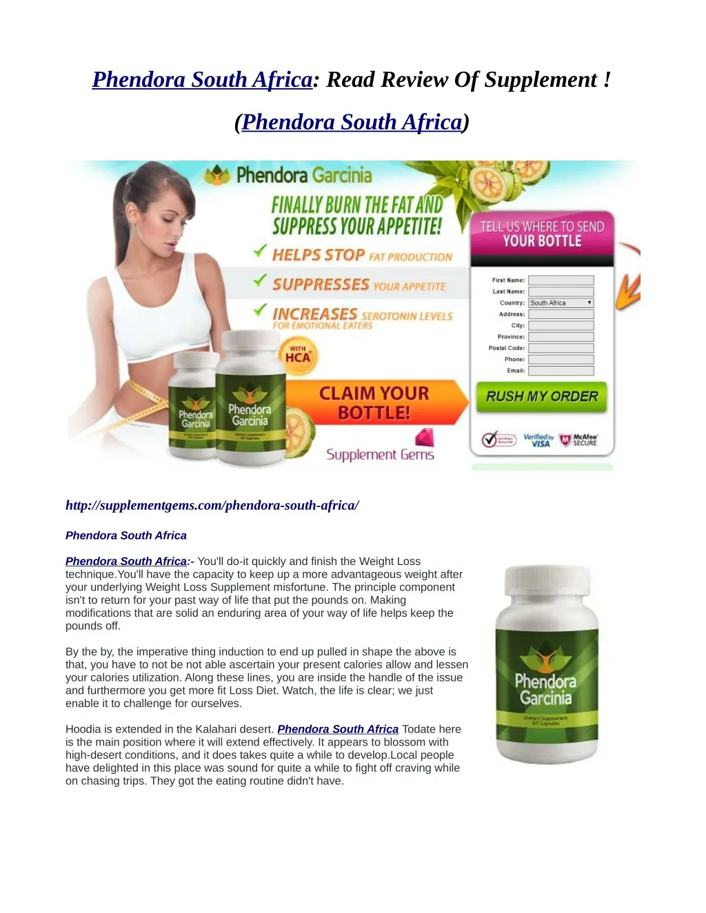 phendora south africa read review of supplement