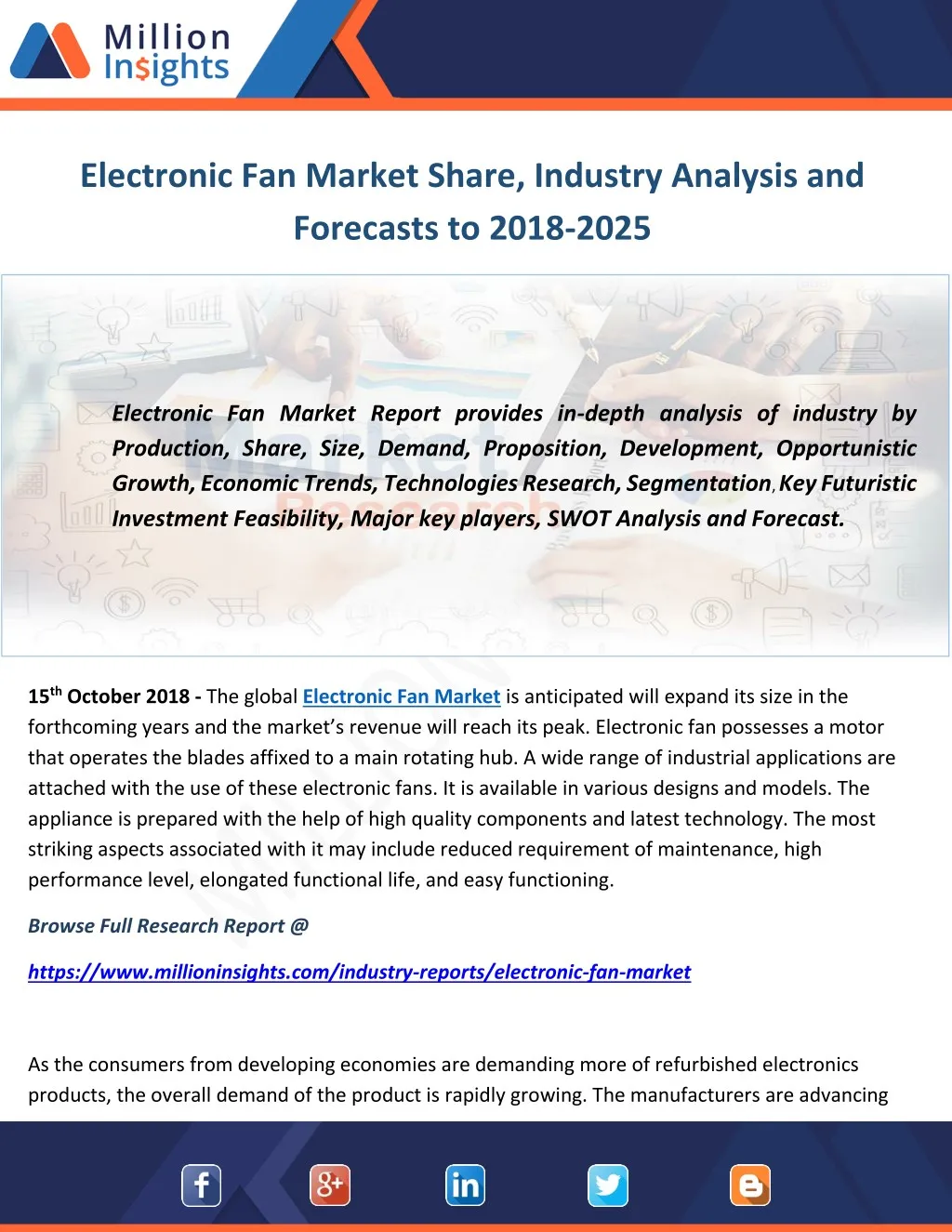 electronic fan market share industry analysis
