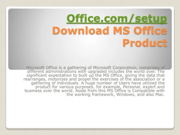 office com setup download ms office product