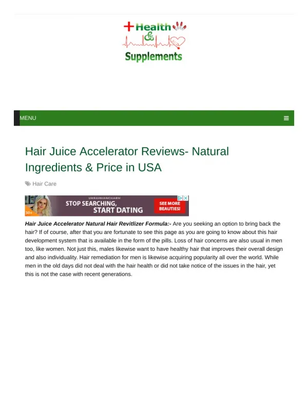 Will Hair Juice Accelerator Effective In Hair Growth?