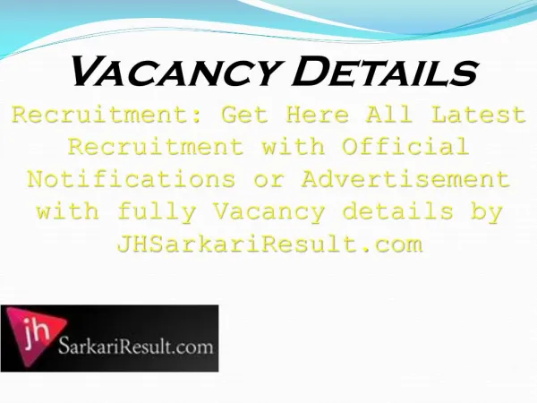 vacancy details