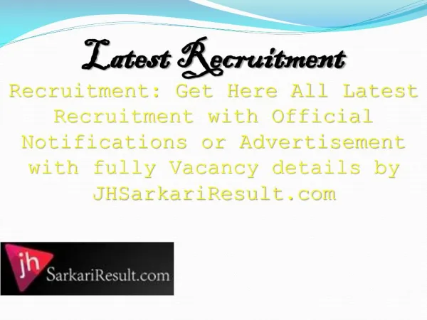 latest recruitment