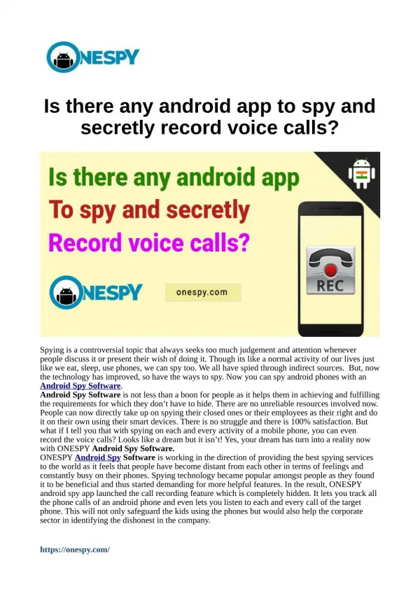 Is there any android app to spy and secretly record voice calls?