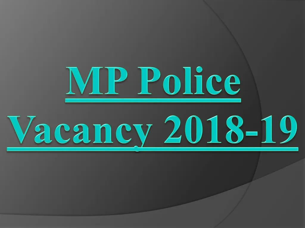 mp police vacancy 2018 19