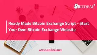 Bitdeal | Bitcoin Exchange Script - slide 1