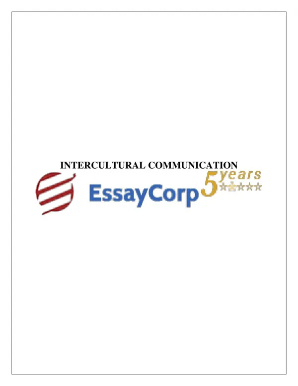 Intercultural Communication PDF | Importance of Intercultural Communication