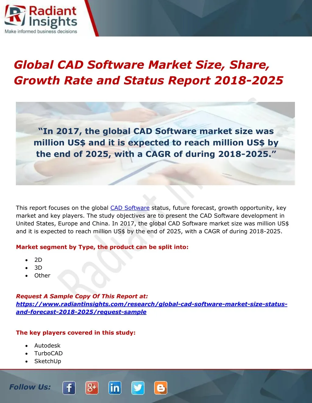global cad software market size share growth rate