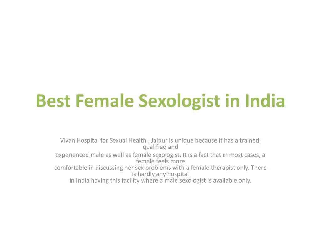 best female sexologist in india