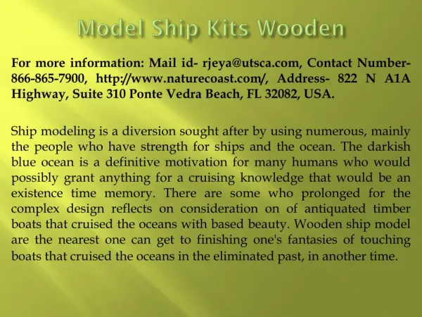 Model Ship Kits Wooden