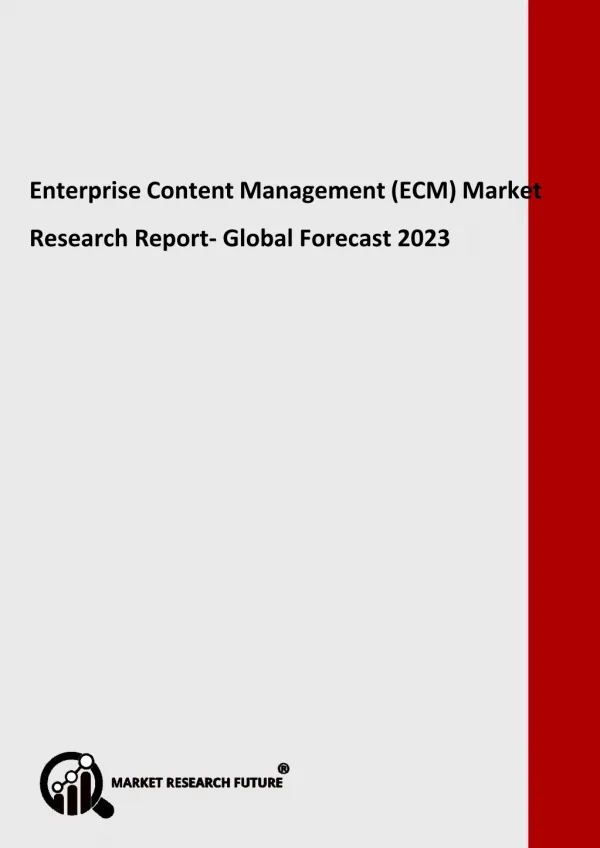 Enterprise Content Management (ECM) Market by Product, Analysis and Outlook to 2023