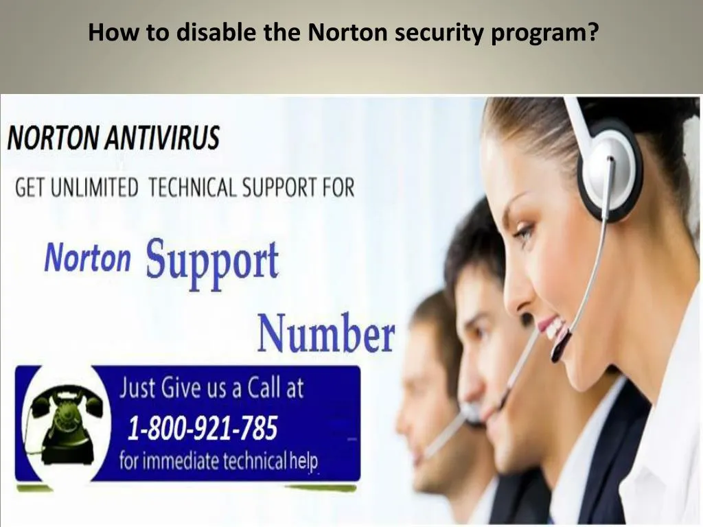 how to disable the norton security program