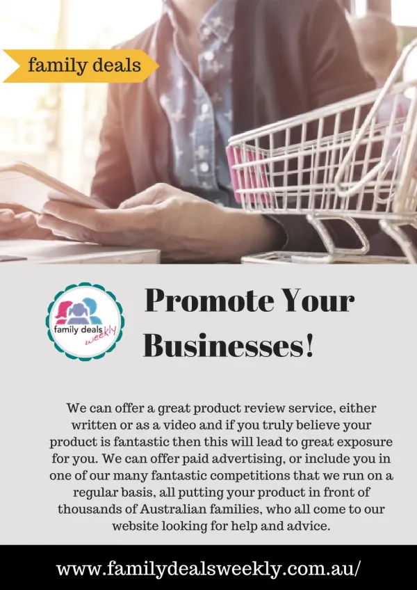 Family Deals - Promote your business.