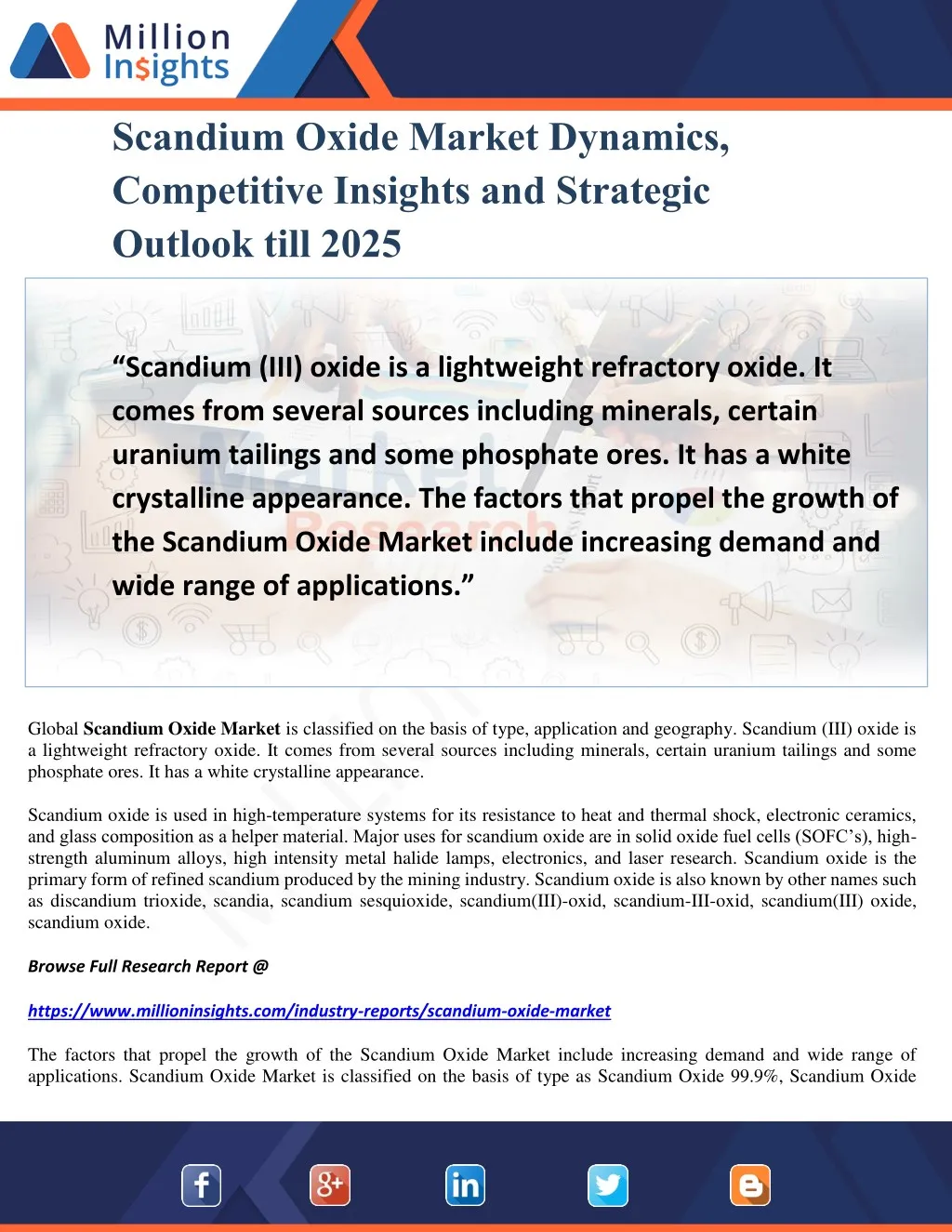 scandium oxide market dynamics competitive