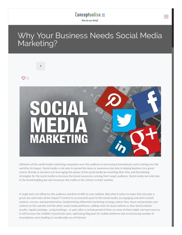 Why Your Business Needs Social Media Marketing?