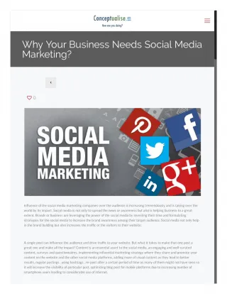 Why Your Business Needs Social Media Marketing? - slide 1