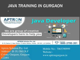 Java Training in Gurgaon - slide 1