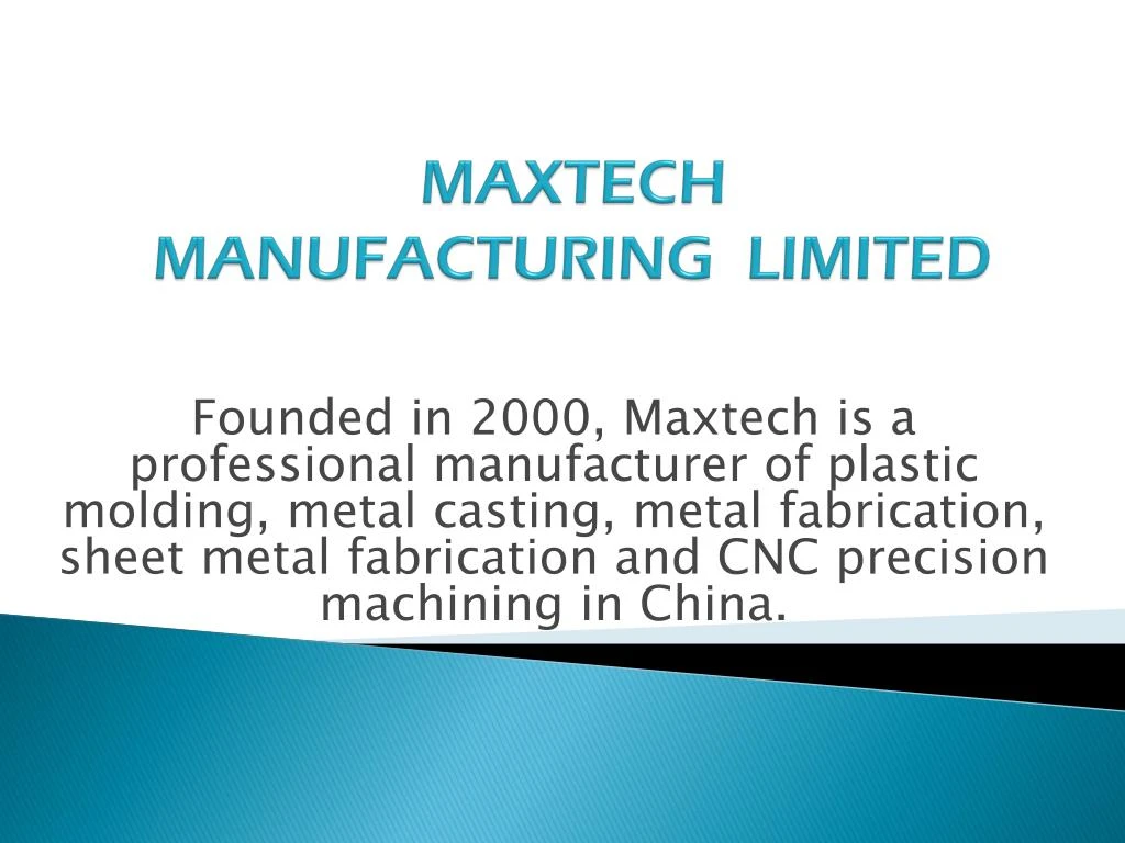 maxtech manufacturing limited