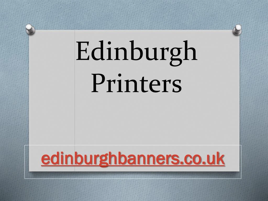 edinburgh printers