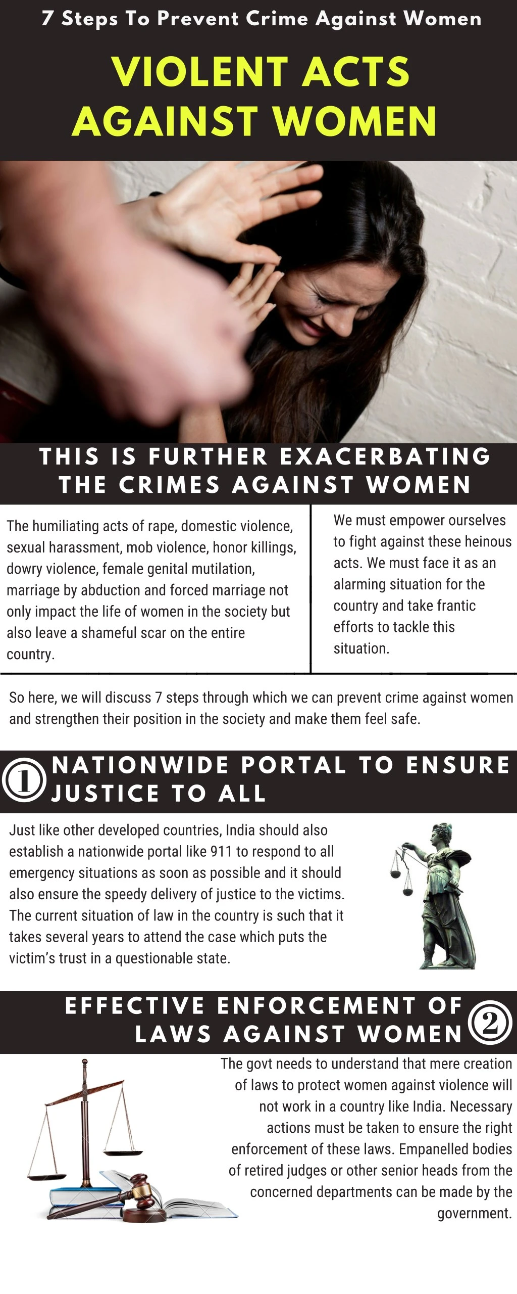 7 steps to prevent crime against women