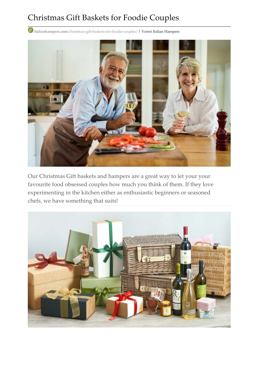 christmas gift baskets for foodie couples