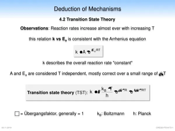 Transition state theory (TST):