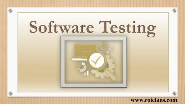 Software testing course