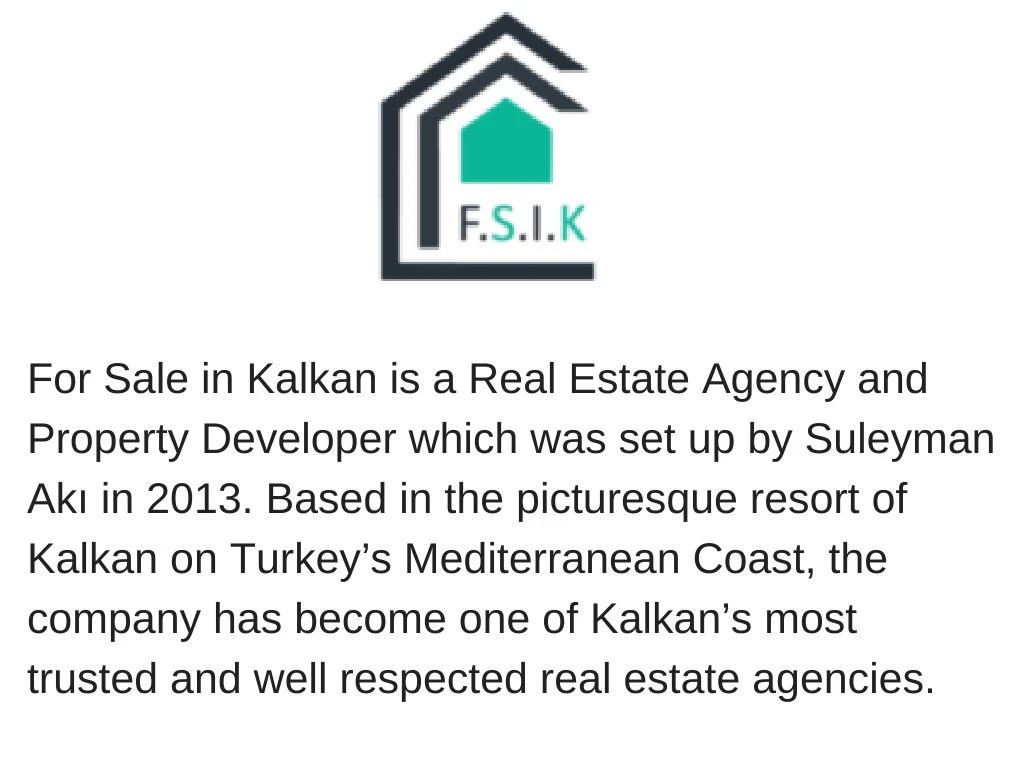 for sale in kalkan is a real estate agency